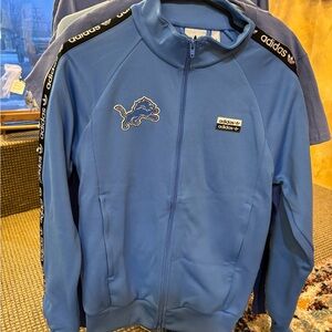 Adidas Blue Track Jacket with Lions Logo NEW Adult Small